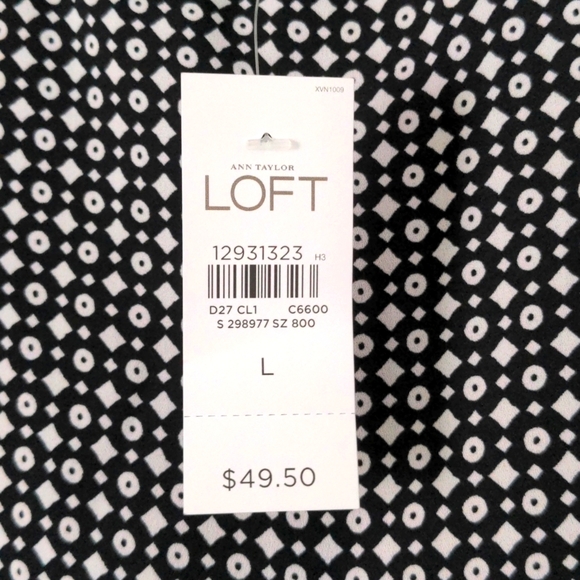 Mixed Media Black & White Blouse - New with tags! - Picture 3 of 4